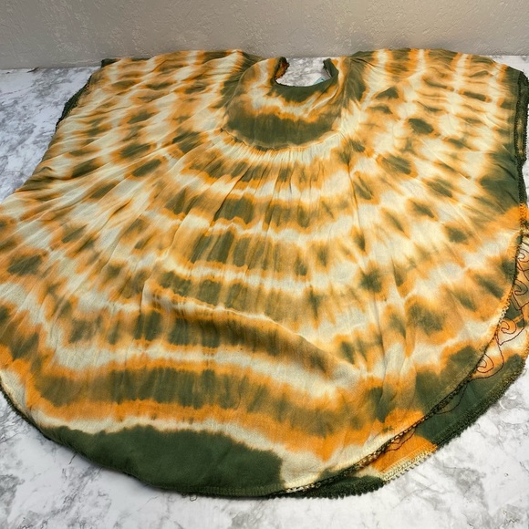 Sunflower Tie Dye Yellow & Green Butterfly Wing Top Size Free Small Medium - Picture 10 of 14